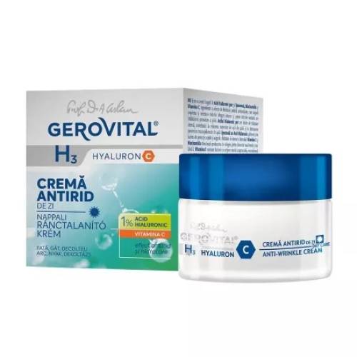 Crema antirid de zi H3 Hyaluron C, 50 ml, Gerovital