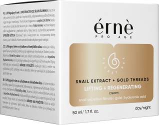 Crema zi/noapte de fata pentru lifting cu Mucus de melc si particule aur 24K, 50ml, Erne