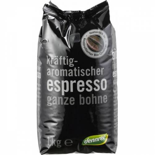 Cafea Espresso boabe, eco-bio, 1kg - Dennree
