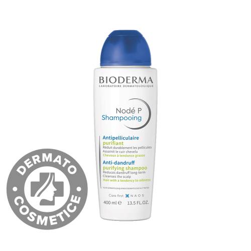 Sampon purificator anti-matreata pentru par cu tendinta de ingrasare Node P, 400ml, Bioderma