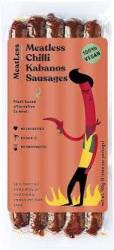 Alternativa vegana la carnati Kabanos cu chilii - Meatless Chilli Kabanos Sausages, 160 g, Plenty Reasons