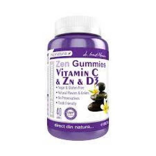 Zen Gummies Vitamin C & Zn & D3, 40 jeleuri, Medica - Pro Natura