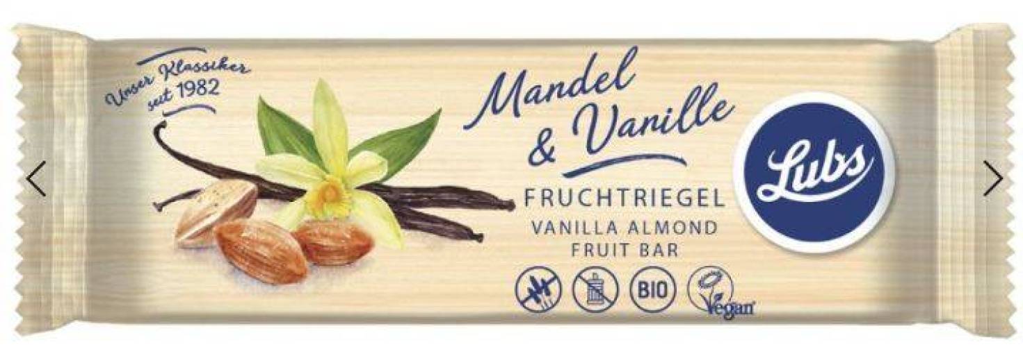 Baton cu migdale si vanilie FARA GLUTEN Eco-Bio 40g - Lubs