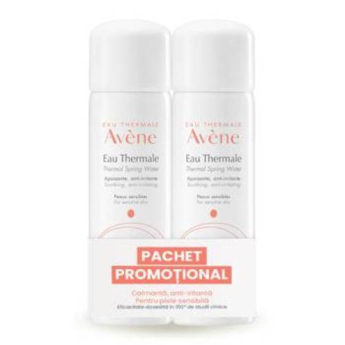 Avene Apa termala 2x50 ml Pachet Promotional