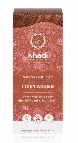 Henna Saten Deschis - Vopsea de par naturala 100g - Khadi