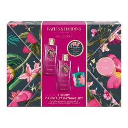 Set de ingrijire Boudoir Tropical Paradise Candlelit Gift, 4 piese, Baylis & Harding
