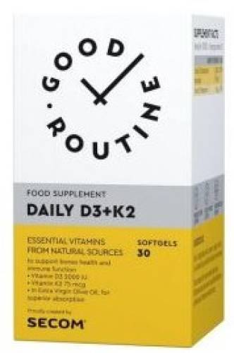 Daily D3 +K2 Good Routine  30 capsule Secom