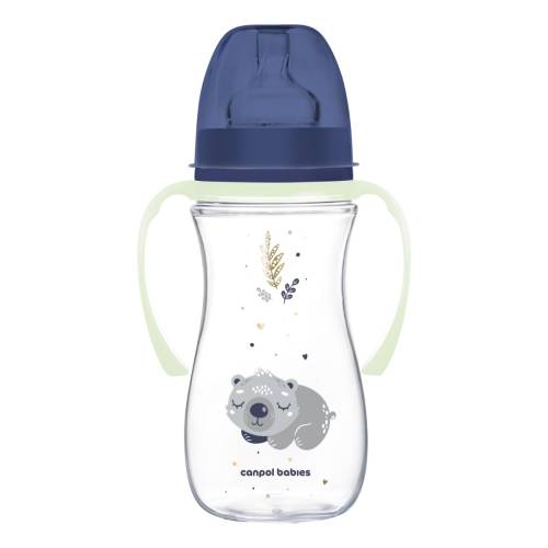 Biberon anticolici cu gat larg Sleepy Koala 35/238_BLU, 300ml, Canpol babies