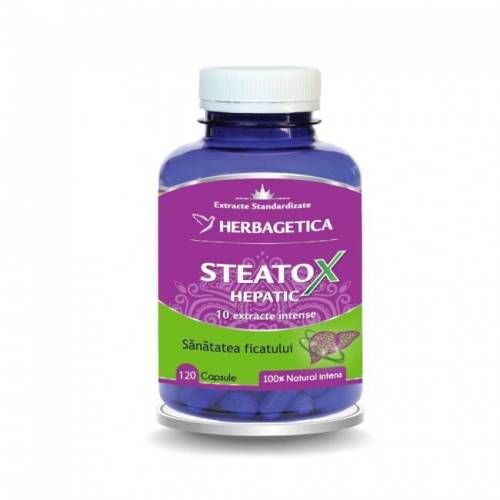 Steatox Hepatic, 120 capsule, Herbagetica