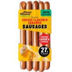 Alternativa vegana la carnati Kabanos cu gust de branza, 160 g, Plenty Reasons