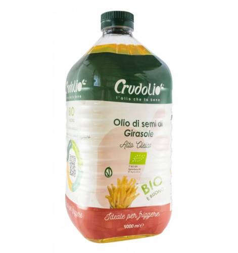 Ulei din seminte de floarea soarelui pentru prajit, eco-bio, 5 L, Crudolio