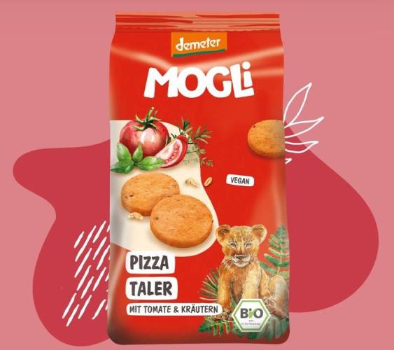 Crackers cu tomate si ierburi pentru pizza, eco-bio, 125 g, Mogli