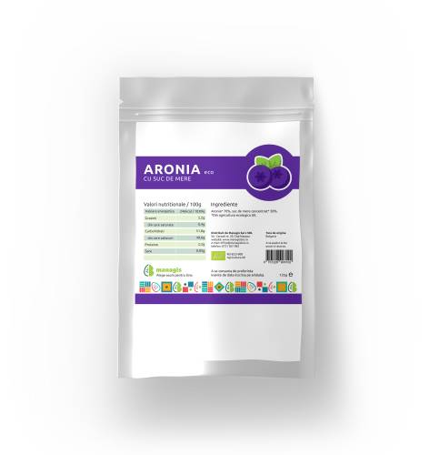 Aronia cu suc de mere, eco-bio, 135 g, ManagisBIO