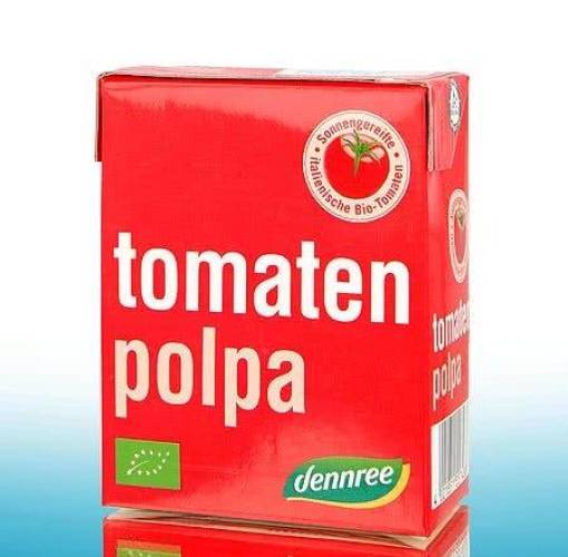 Pulpa de tomate, 390ml, eco-bio, Dennree