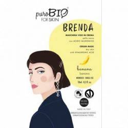 Masca crema pentru ten uscat BRENDA cu banane, 10ml - PuroBio