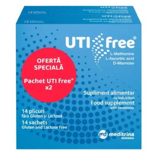 UTI Free Pachet 2x14 plicuri, Meditrina