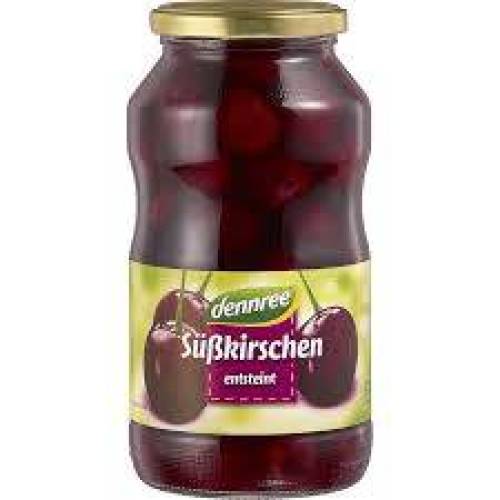 Compot de cirese, fara samburi, eco-bio, 360 g, Dennree
