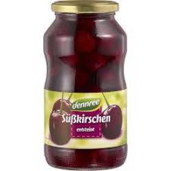 Compot de cirese, fara samburi, eco-bio, 360 g, Dennree