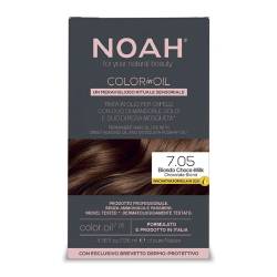 Vopsea de par permanenta fara amoniac, 7.05 Chocolate Blond, Color in Oil, 135 ml, Noah