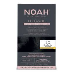 Vopsea de par permanenta fara amoniac, 1.0 Negru Intens, Color in Oil, 135 ml, Noah