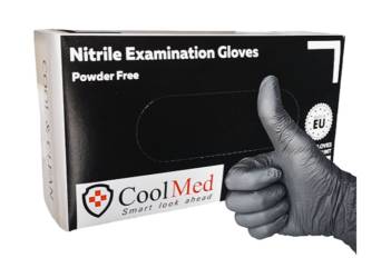 Manusi examinare nitril nepudrate negre XL 100 bucati