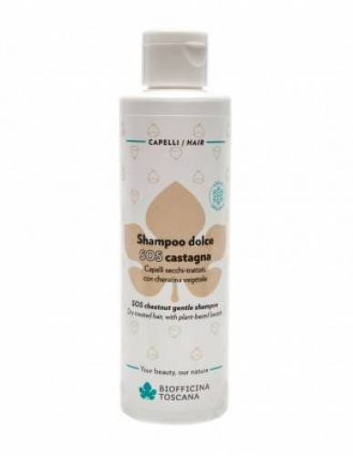 Sampon pentru par vopsit, uscat, cu castan, 200ml, SOS Biofficina