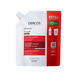 Vichy Dercos Sampon Energy + cu acțiune energizantă rezervă de reîncărcare 400 ml