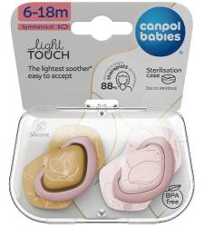 Canpol 22/665 suzeta roz simetrica din silicon 6-18 luni gold