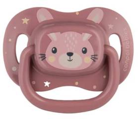 Canpol 34/925 suzeta roz simetrica din silicon 6-18 luni