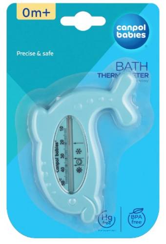 Canpol 2/782  termometru albastru de baie in forma de delfin