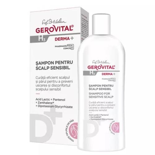Gerovital H3 Derma+ Sampon pentru scalp sensibil, 200 ml