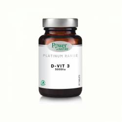 Vitamina D3, 5000 UI, Platinum, 60 tablete, Power of Nature