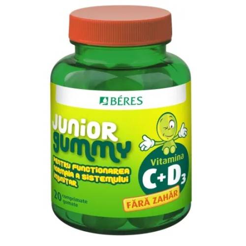 Beres Junior Gummy Vitamina C+D3, 20cp.Gum