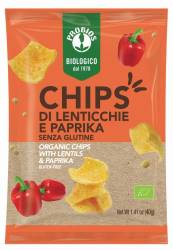 CHIPSURI CU LINTE SI PAPRIKA, fara gluten, eco-bio, 40g, Probios