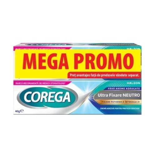 Corega ultra fixare neutro X 40G  duopack mega promo Glaxo