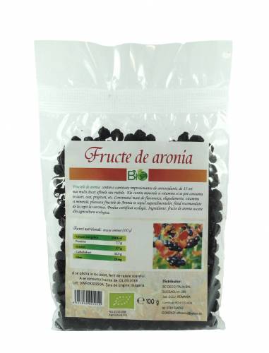Fructe de Aronia uscate eco-bio 100g, Deco Italia