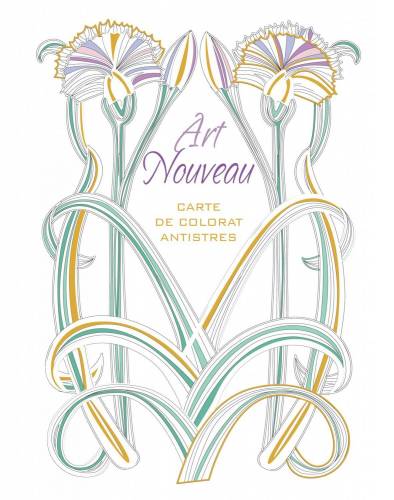Art nouveau - carte de colorat antistres - carte - DPH