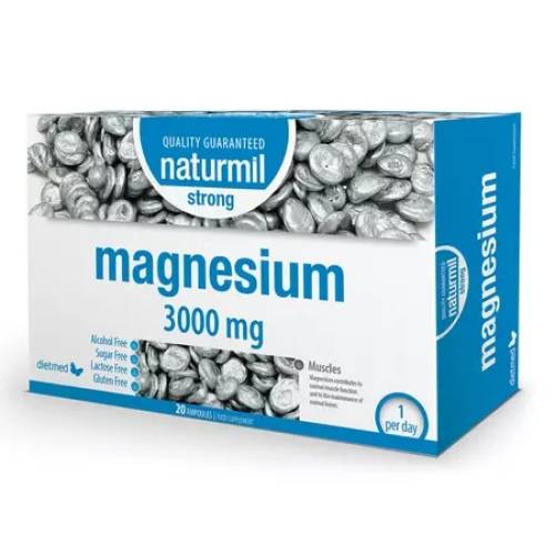 Magnesium Strong 3000 mg, 20 fiole buvabile, Naturmil