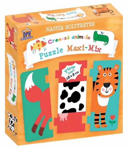 Creeaza animale - Puzzle Maxi-Mix - Nastja Holtfreter - carte - DPH