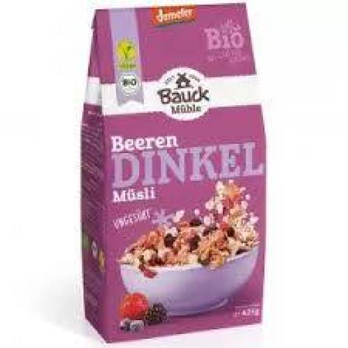 Musli din spelta cu fructe de padure, eco-bio, 425 g, BauckHof