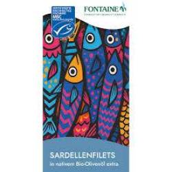 File de sardine in ulei de masline, eco-bio, 45 g, Fontaine
