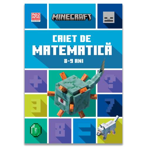 Minecraft - Caiet de matematica 8-9 ani - Carte - Editura DPH