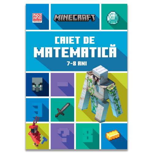 Minecraft - Caiet de matematica 7-8 ani - Carte - Editura DPH
