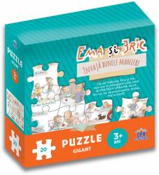 Ema si Eric invata bunele maniere - Puzzle gigant - carte - DPH