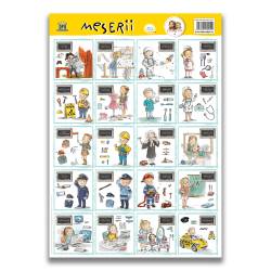 Plansa: Meserii cu Ema si Eric - carte - DPH