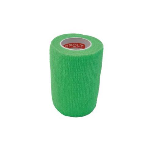 Asepta bandaj elastic autoadeziv  verde- copoly 10 cm x 450 cm x 1 rola
