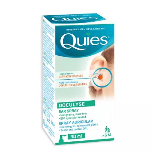 Quies doculyse spray auricular eliminare dopuri de ceara X 30ml