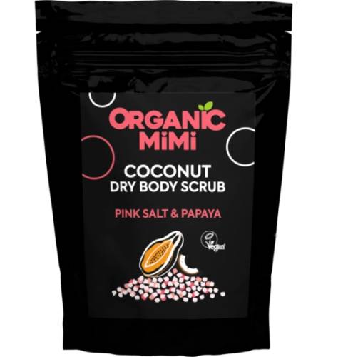 Scrub de corp cu sare roz si papaya & cocos, 150g, Organic Mimi