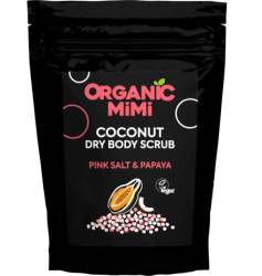 Scrub de corp cu sare roz si papaya & cocos, 150g, Organic Mimi