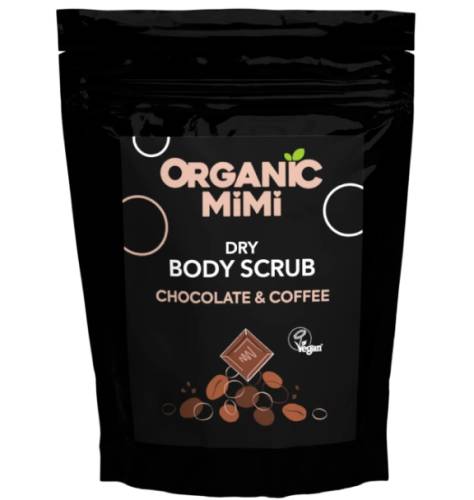 Scrub de corp energizant cu ciocolata si cafea, 150g, Organic Mimi